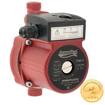 Насос для підвищення тиску Aquatica 120 Вт, Hmax 9 м, Qmax 30 л/хв, 160 мм + гайки 774711 фото