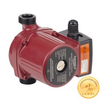 Насос циркуляційний 100 Вт, Hmax 6 м, Qmax 75 л/хв, 130 мм + гайки 1&Prime; 774131 фото